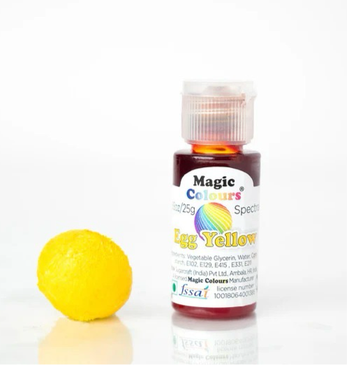 Magic Colours Egg Yellow Edible Gel Colour - 25g Bottle