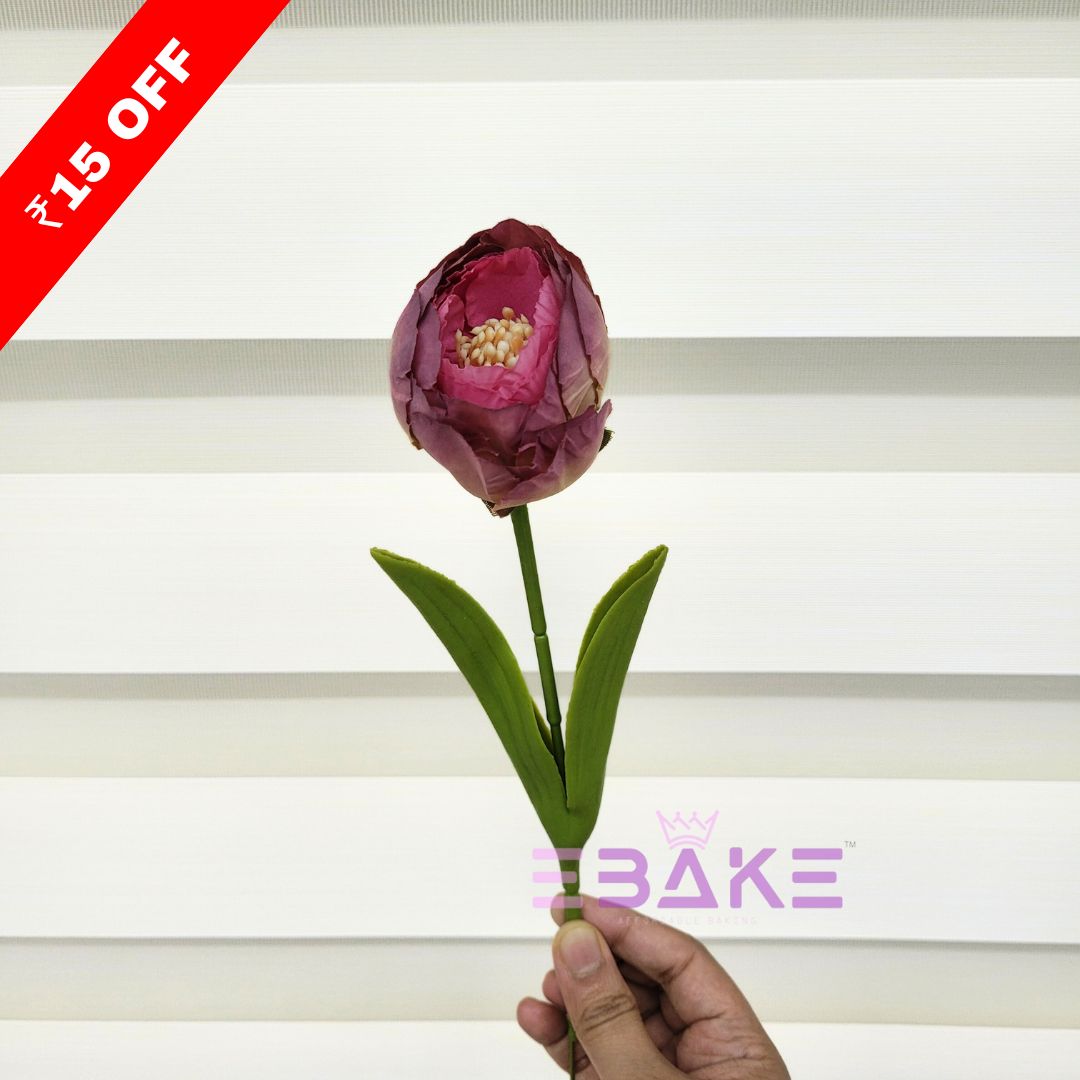 Peony With Leaves (Single Stem) A853