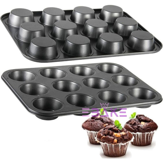 12 Cavity Non Stick Cupcake Mould / Muffin Tray