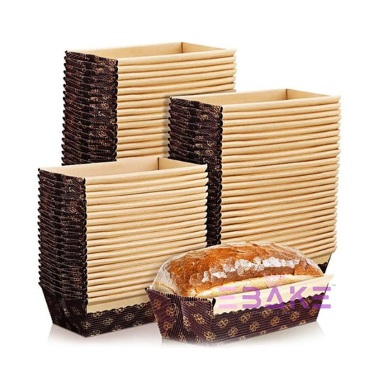 Loaf Cake Mould, Plum Cake Mould Bake And Serve Brown Kraft Large (Set of 5 Pieces)