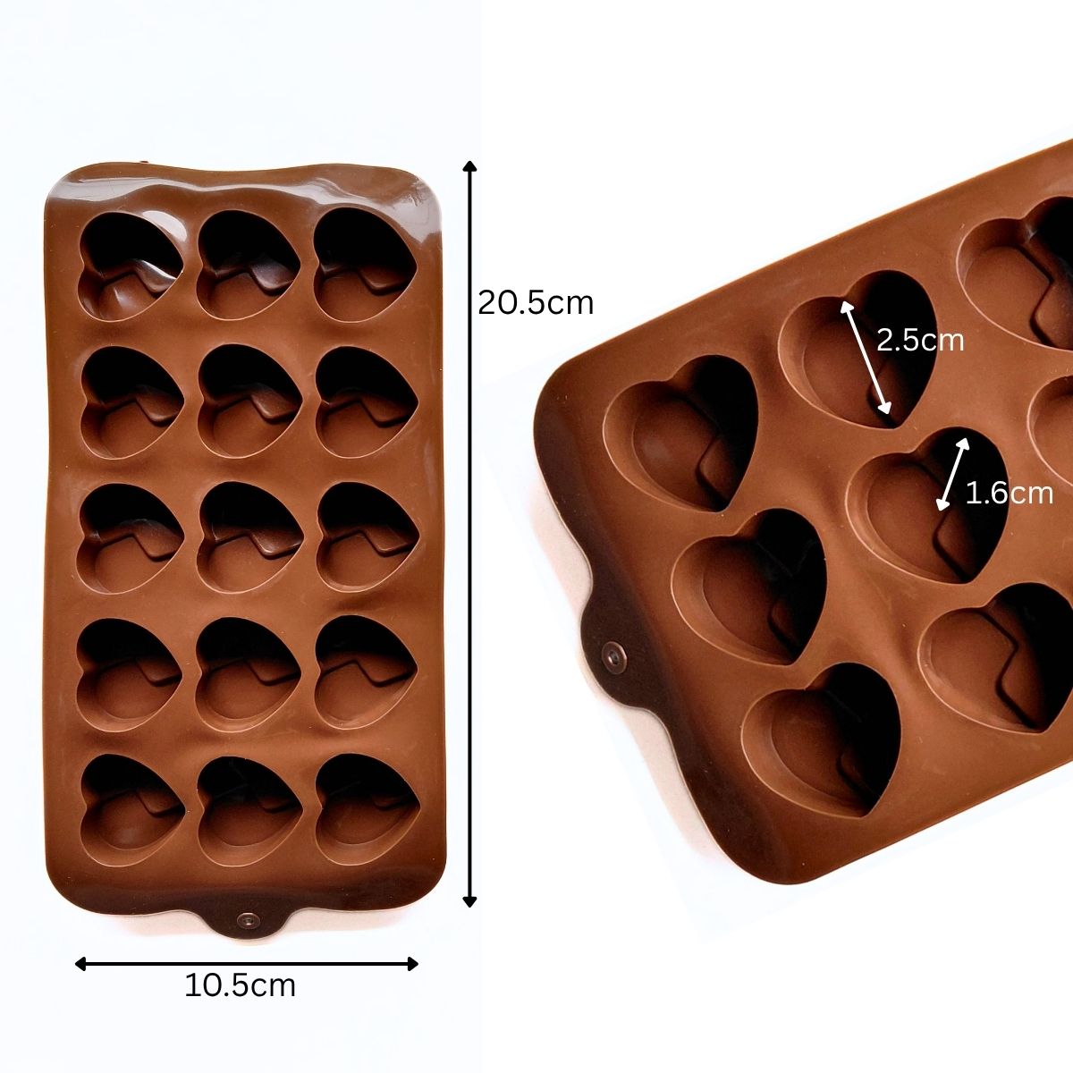 15 Cavity Heart Chocolate Silicone Mould