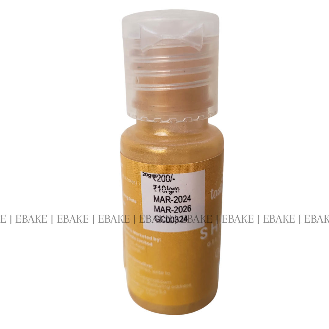 Gold Edible Concentrated Gel Colour for Cake Decorating - 20g Bottle