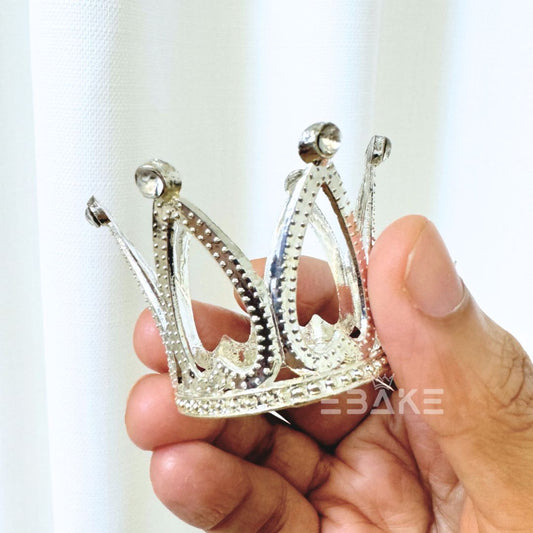 Mini Cake Crown - Silver