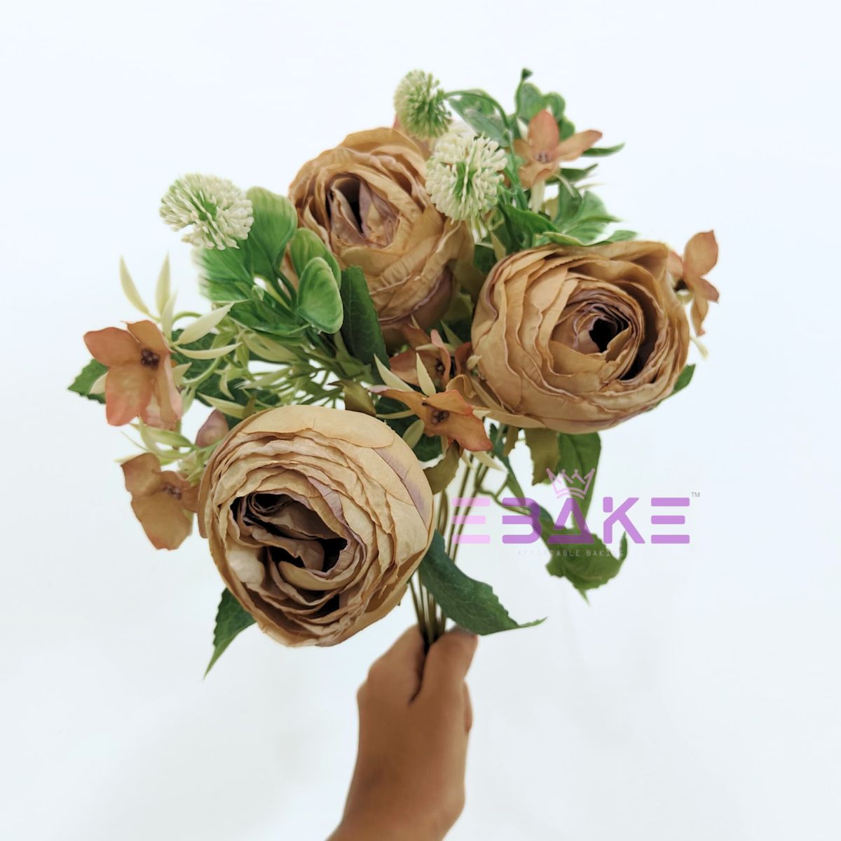 A1760 Premium Dried Jumbo Rose Bunch (3 Roses With Fillers)