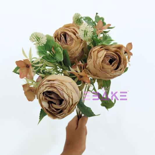 A1760 Premium Dried Jumbo Rose Bunch (3 Roses With Fillers)