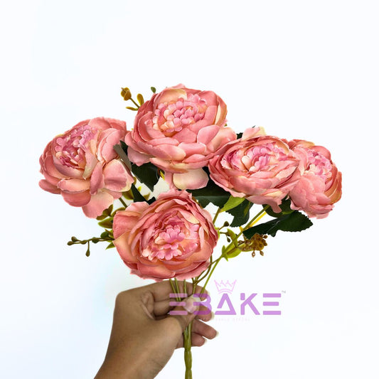 A1770 Peony Bunch With Fillers (Coral Pink)