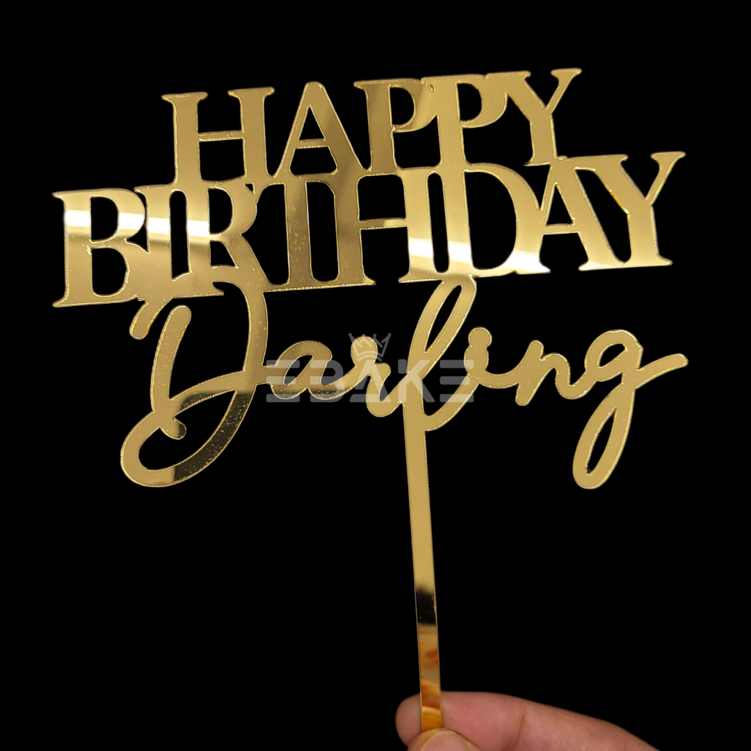 Happy Birthday Darling Cake Topper