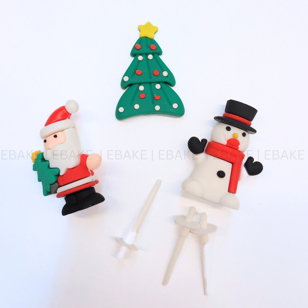 Christmas Figurines Cake Topper (Set of 3 Pcs)