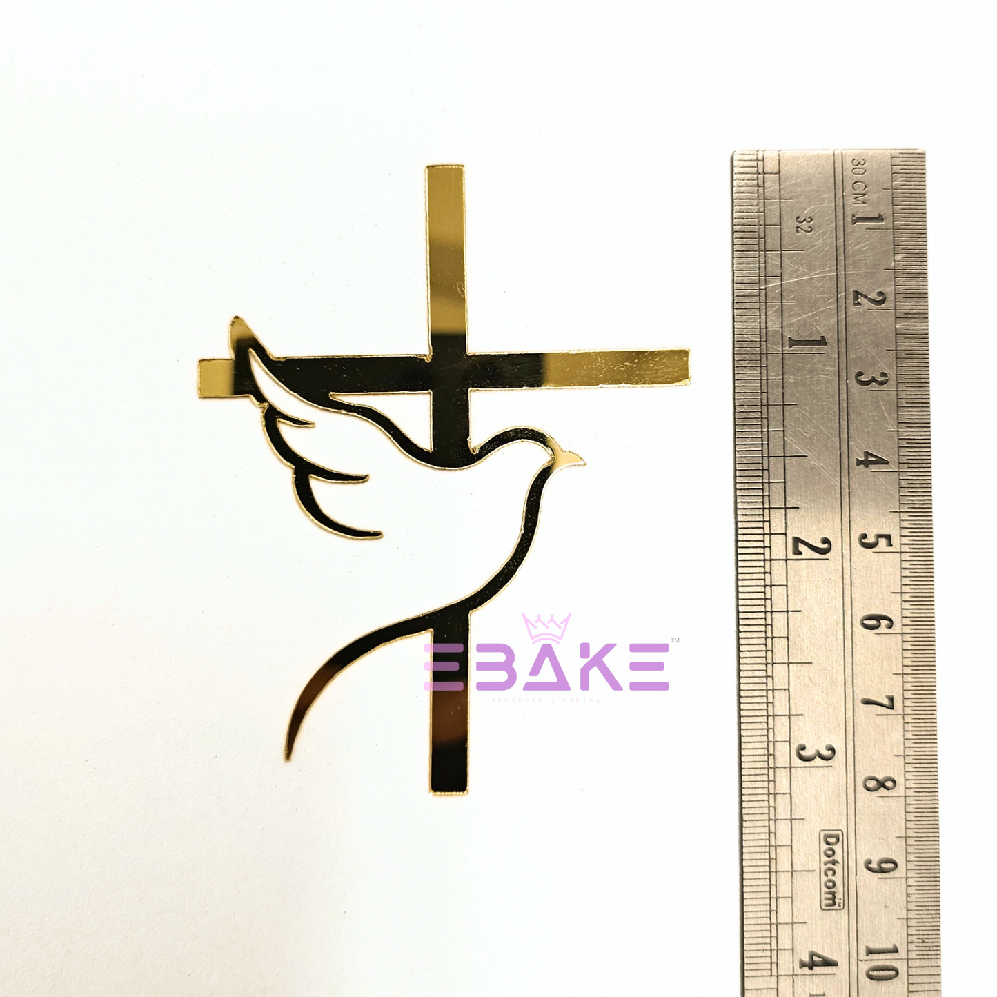 Cross Cake Topper for Baptism, First Holy Communion (Single Piece)