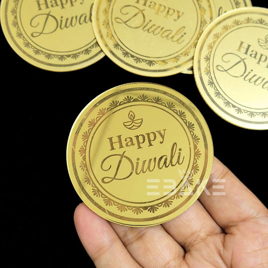 Happy Diwali 3 Inch Acrylic Coins