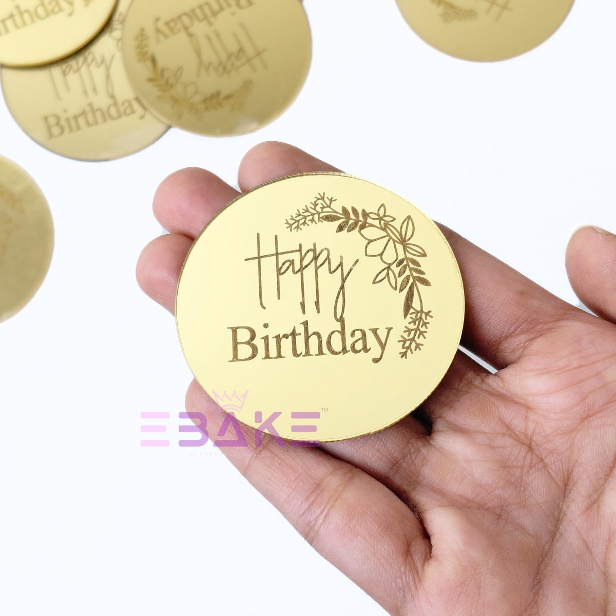 Happy Birthday Coin Topper 2" (Cake Disc) - Set of 10