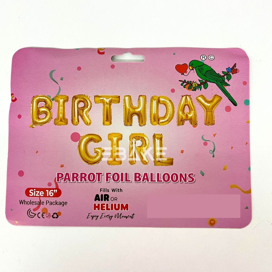 Birthday Girl Foil Balloon Gold 16 Inch