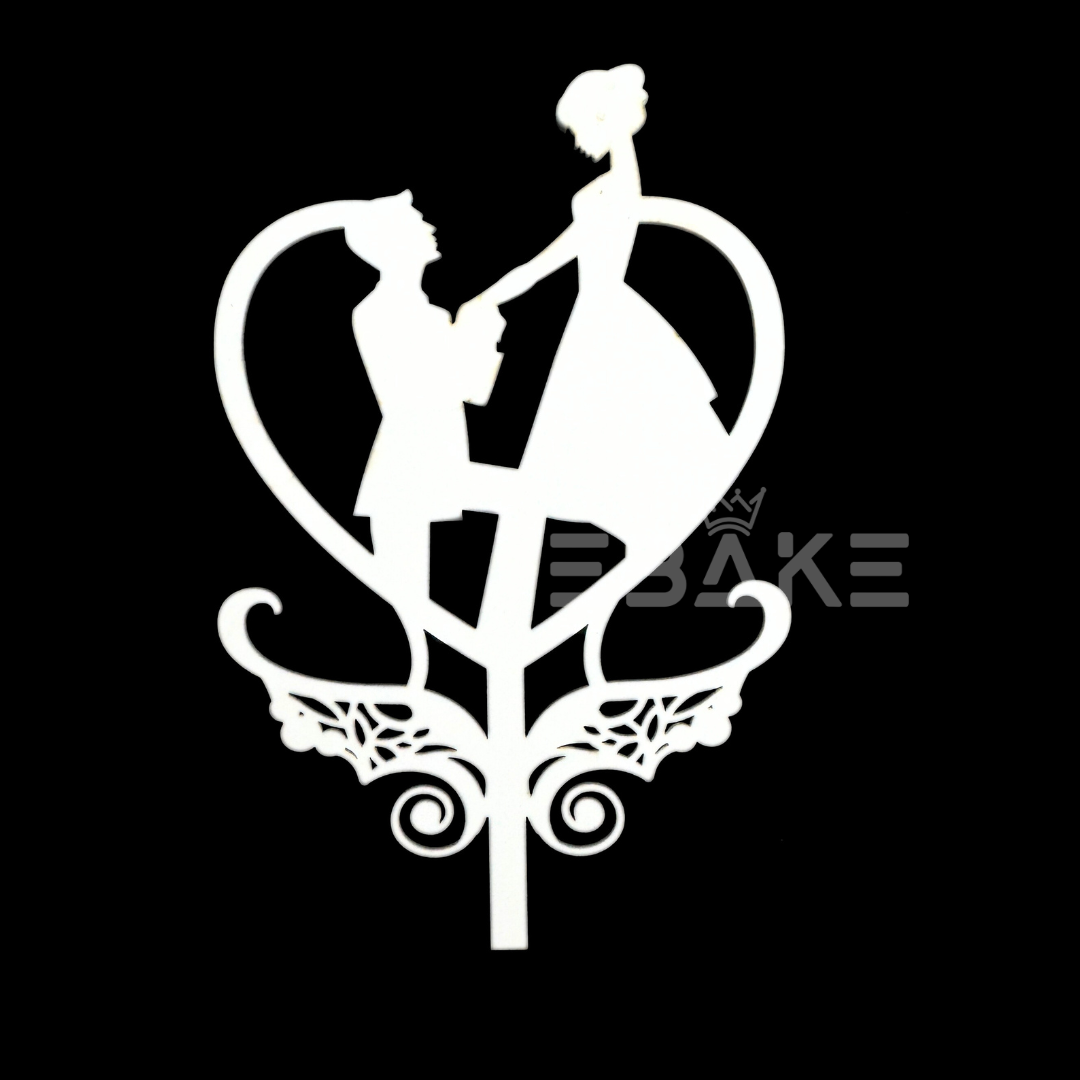 Couple Cake Topper White