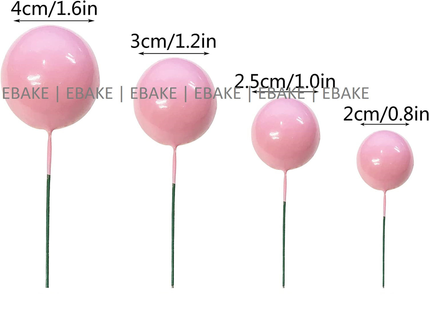 Light Pink Faux Balls - Set Of 20 Pieces