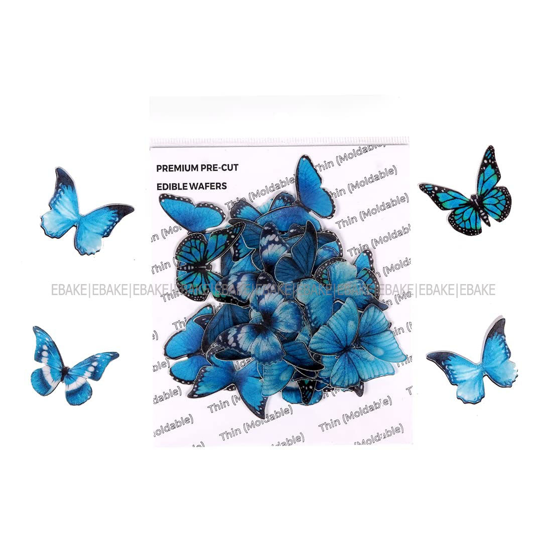 Edible Wafer Butterflies - B05 (28 Pieces)