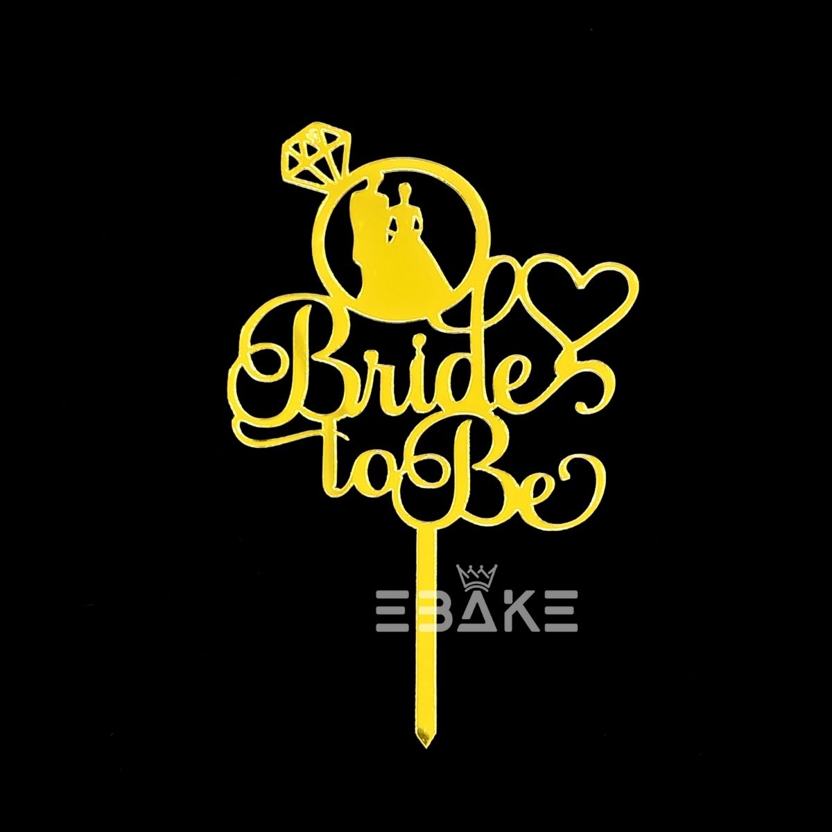 Bride To Be Cake Topper 4 Inch