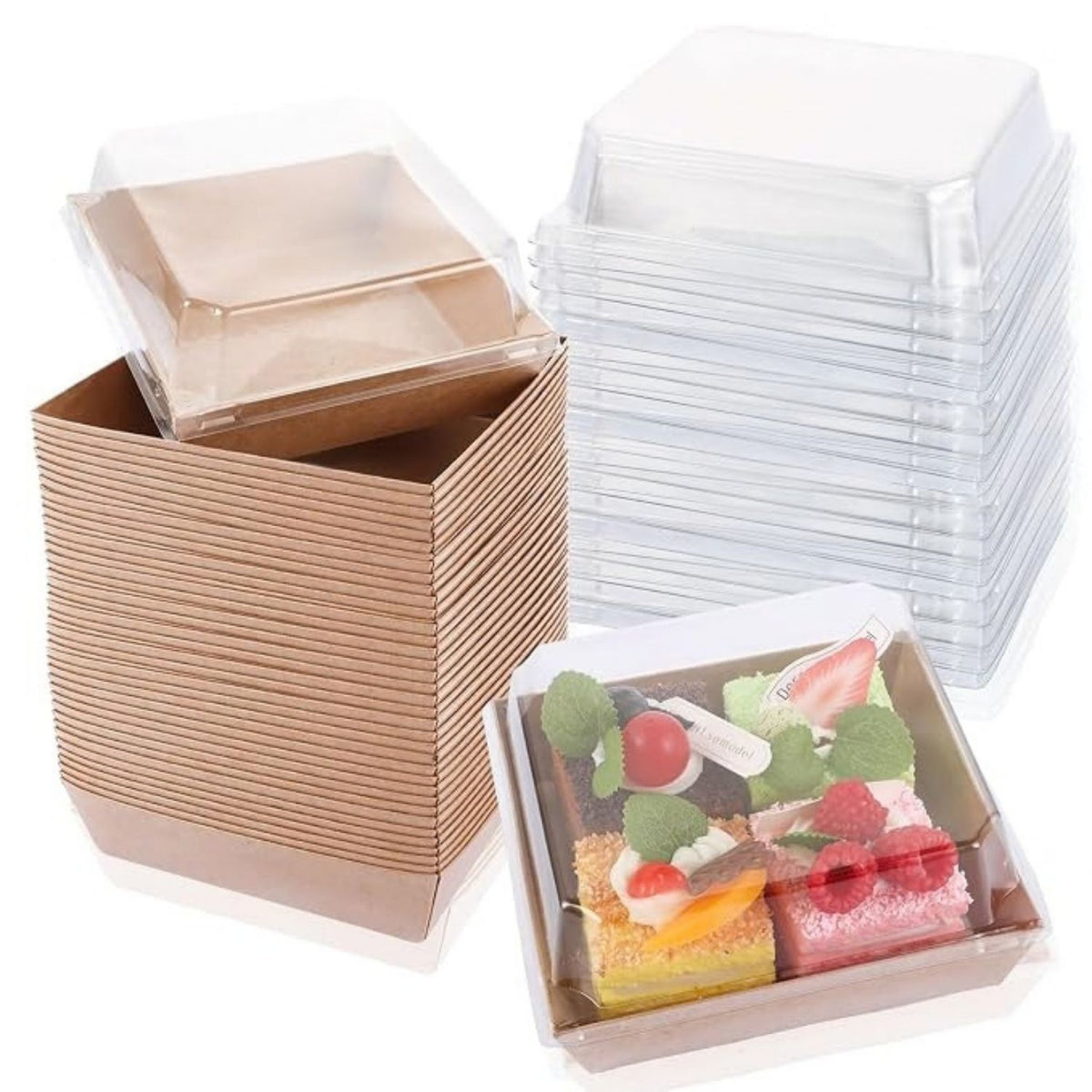 Square Container With Transparent Lid