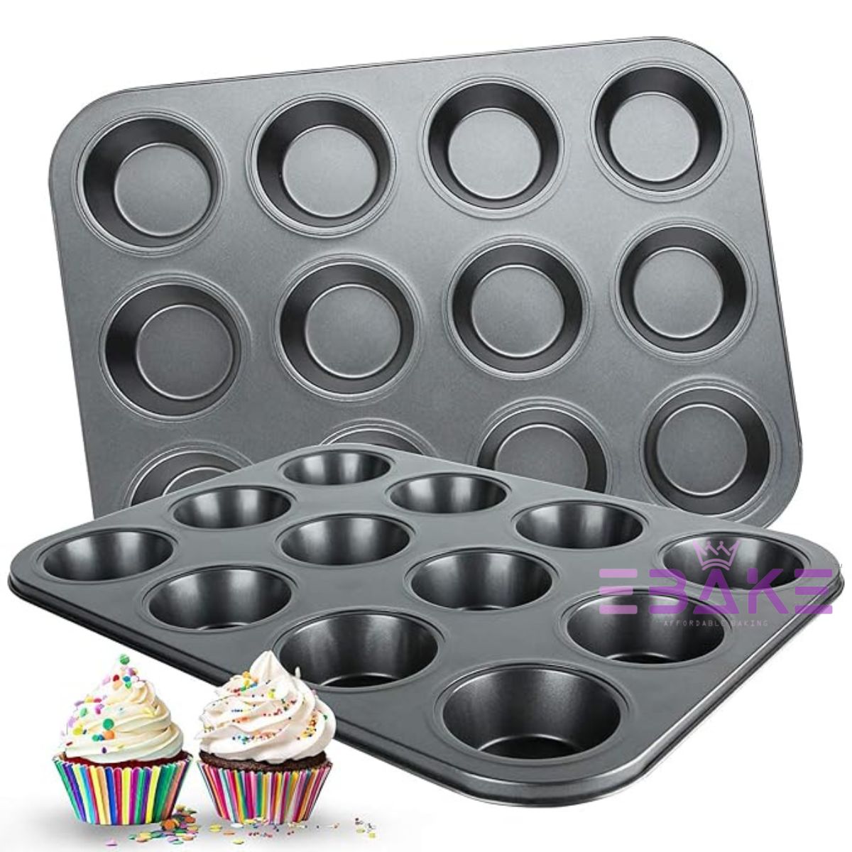 12 Cavity Non Stick Cupcake Mould / Muffin Tray