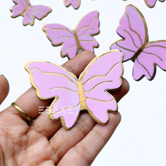Pastel Pink Paper Butterflies - Foldable (Set of 10 Pieces)