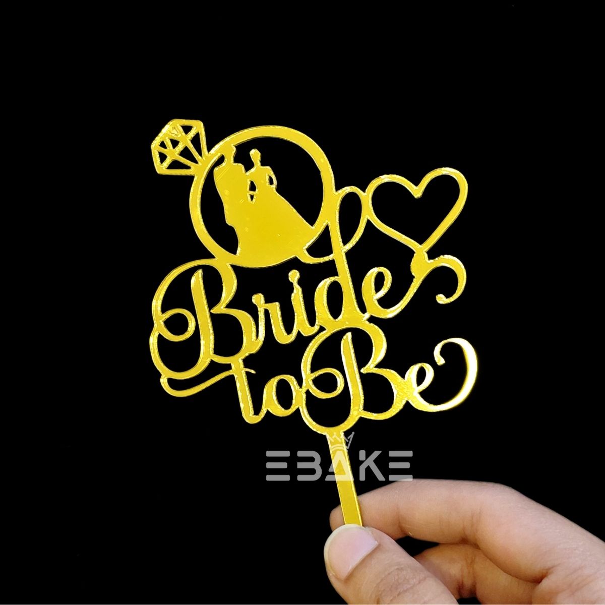 Bride To Be Cake Topper 4 Inch