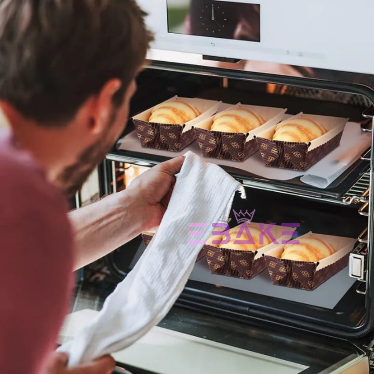 Loaf Cake Mould, Plum Cake Mould Bake And Serve Brown Kraft Large (Set of 5 Pieces)