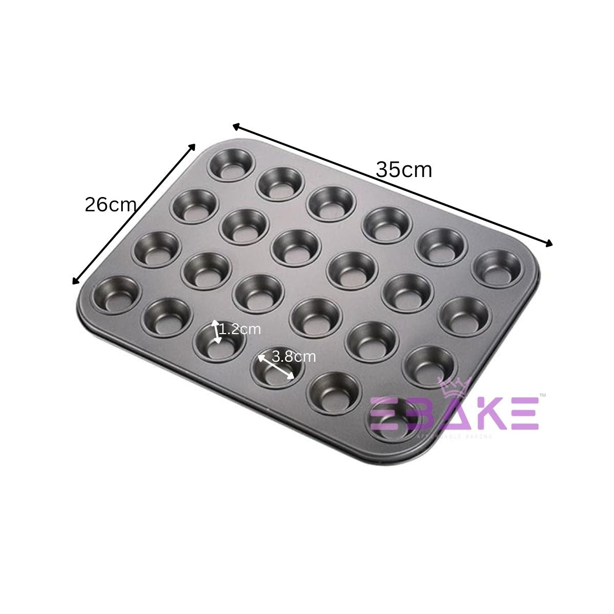 24 Cavity Non Stick Mini Cupcake Mould / Muffin Tray (Mini Cupcake)