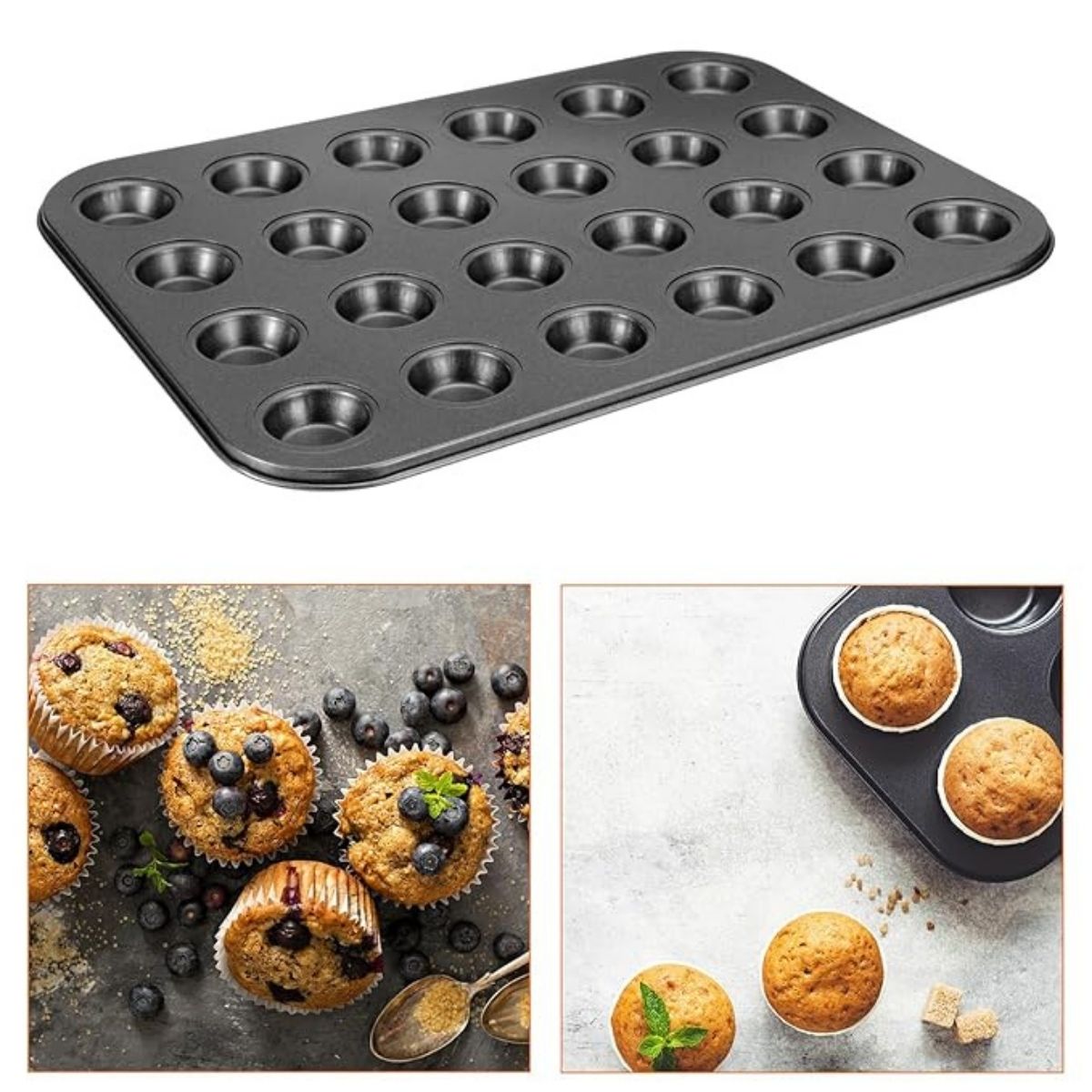 24 Cavity Non Stick Mini Cupcake Mould / Muffin Tray (Mini Cupcake)