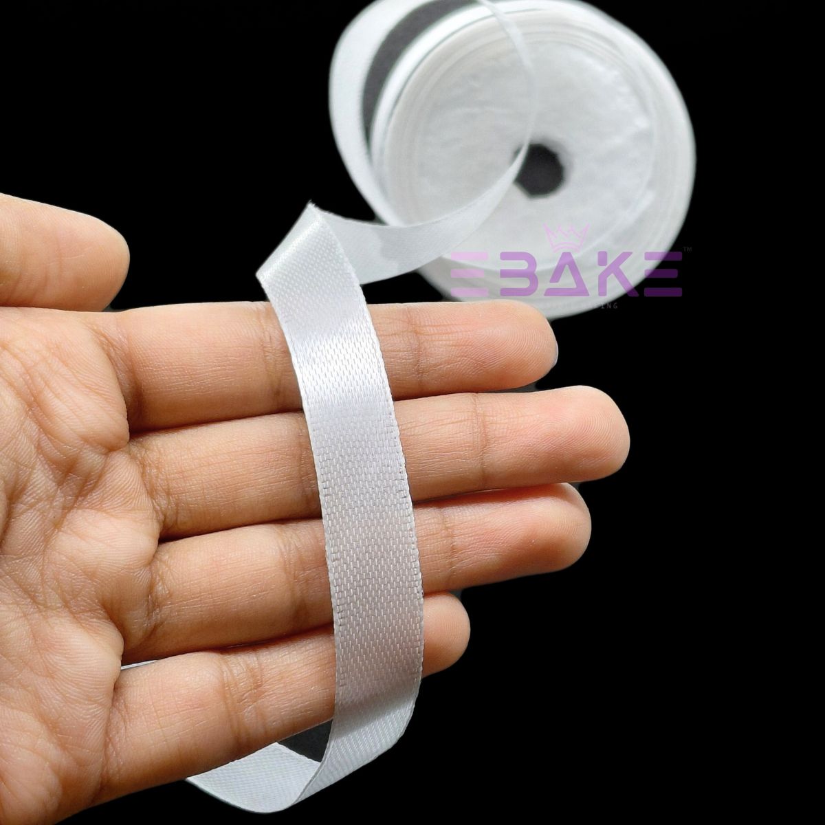 White Satin Ribbon 0.5 Inch (Single Piece)