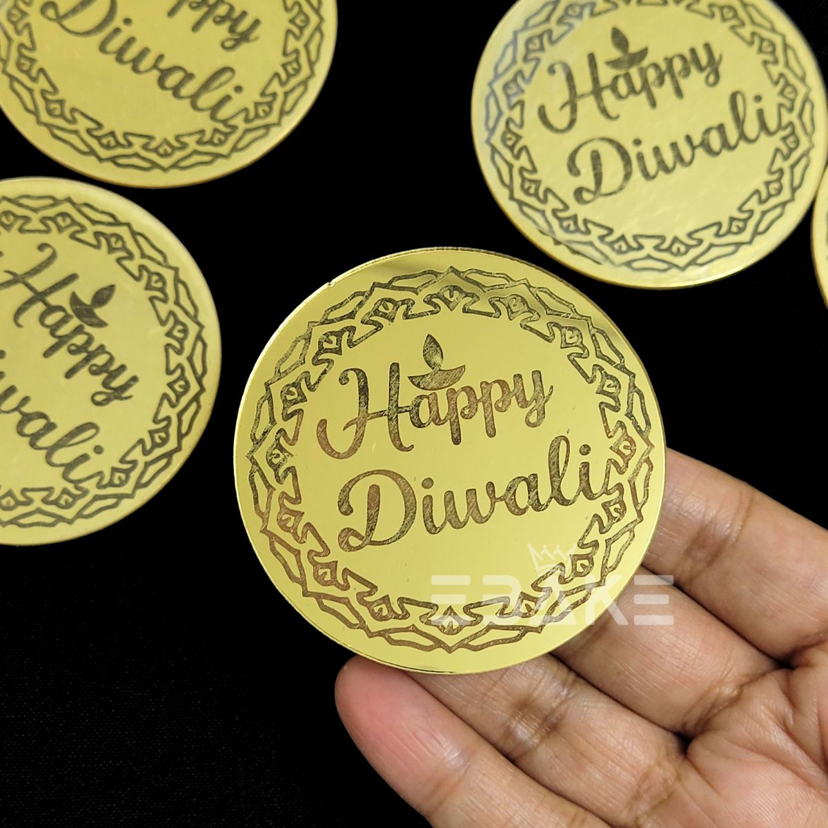 Happy Diwali 3 Inch Acrylic Coins
