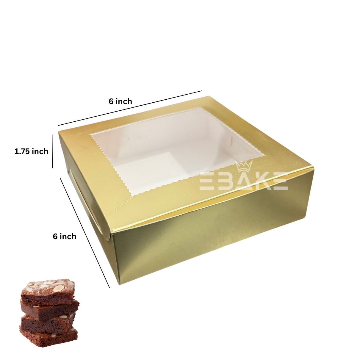 4 Piece Brownie Box - Golden