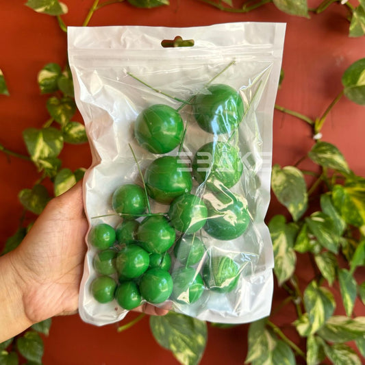 Dark Green Faux Balls - Set Of 20 Pieces