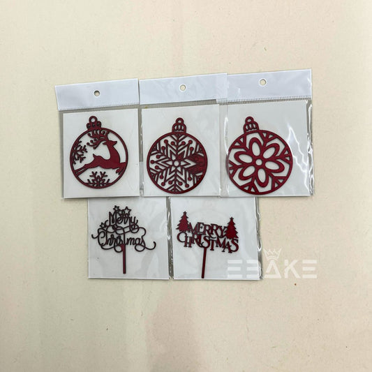 Christmas Cutout 3 Inches (Set of 5 Pcs) MDF MC10