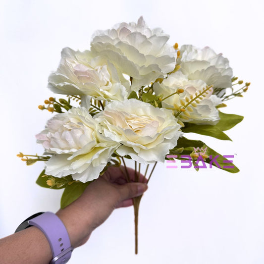 A1253 White Peony Bunch (6 Peonies With Fillers)