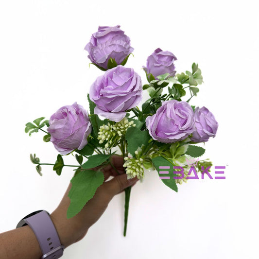 A1267 Lavender Rose Bunch (6 Roses With Fillers)