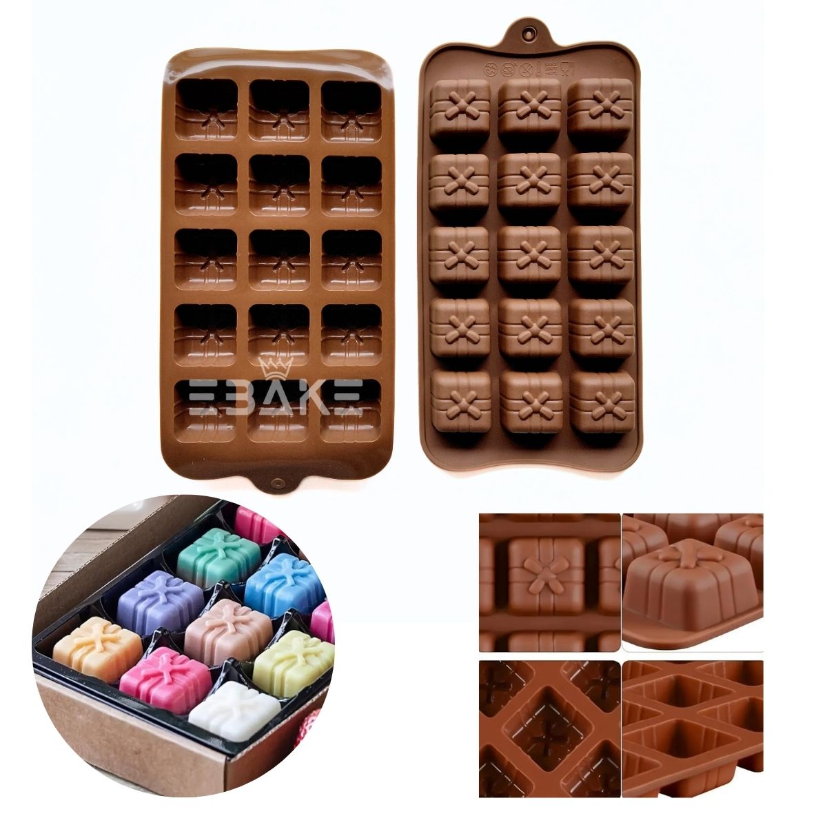 15 Cavity Gift Box Chocolate Silicone Mould