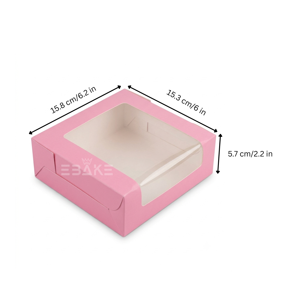 4 Piece Brownie Box Pink