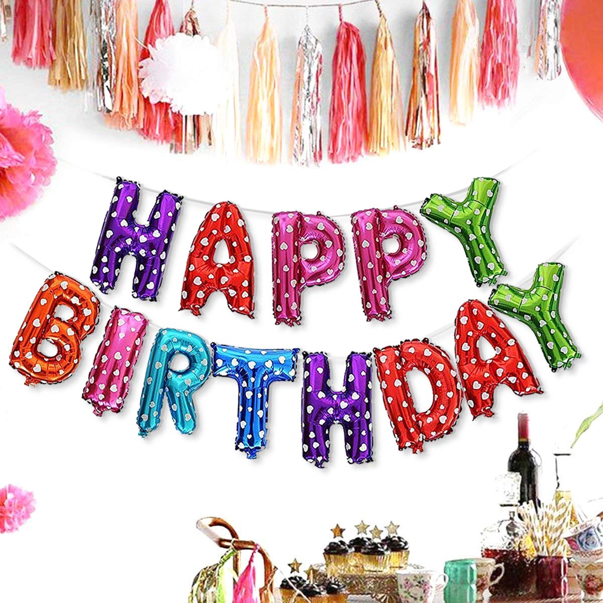 Happy Birthday Foil Balloon Multicolor 16 Inch