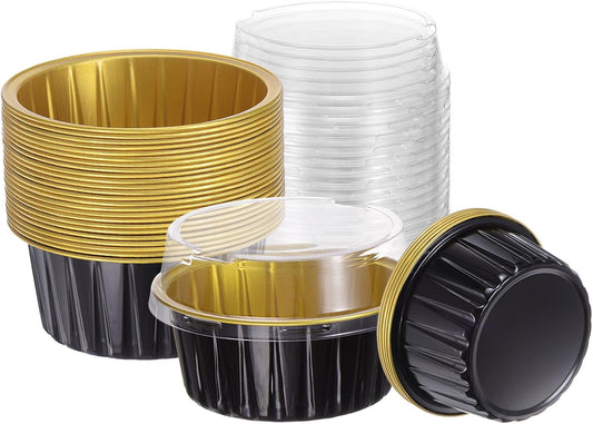 Aluminium  Foil Baking Cups With Lids