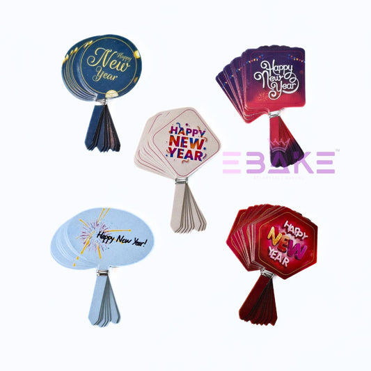 Happy New Year Paper Tags (Set Of 100 Pieces)
