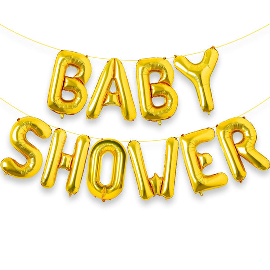 Baby Shower Foil Balloon Gold 16 Inch