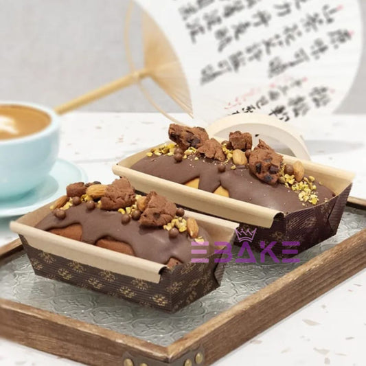 Loaf Cake Mould, Plum Cake Mould Bake And Serve Brown Kraft - Small( Set of 5 Pieces)