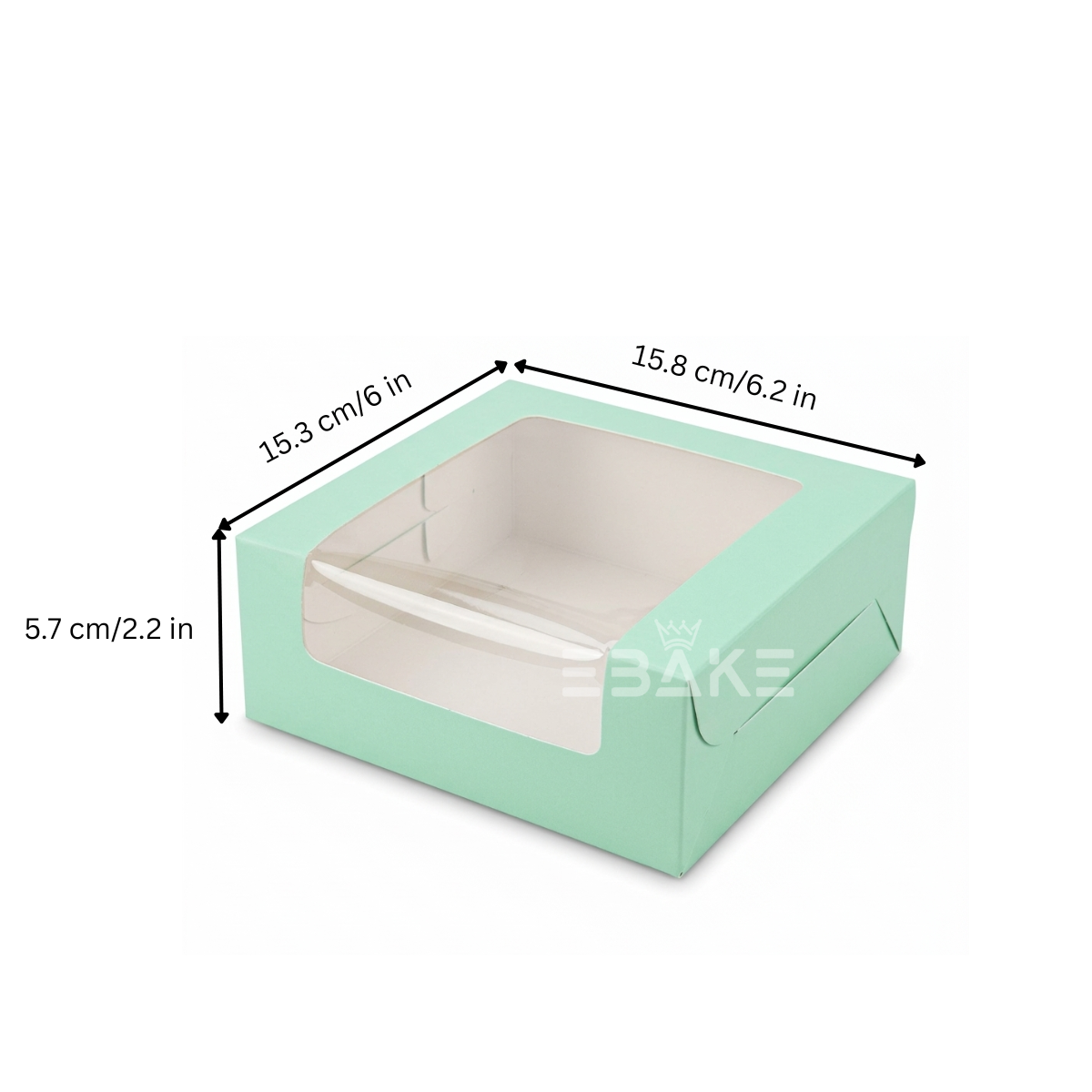 4 Piece Brownie Box Turquoise