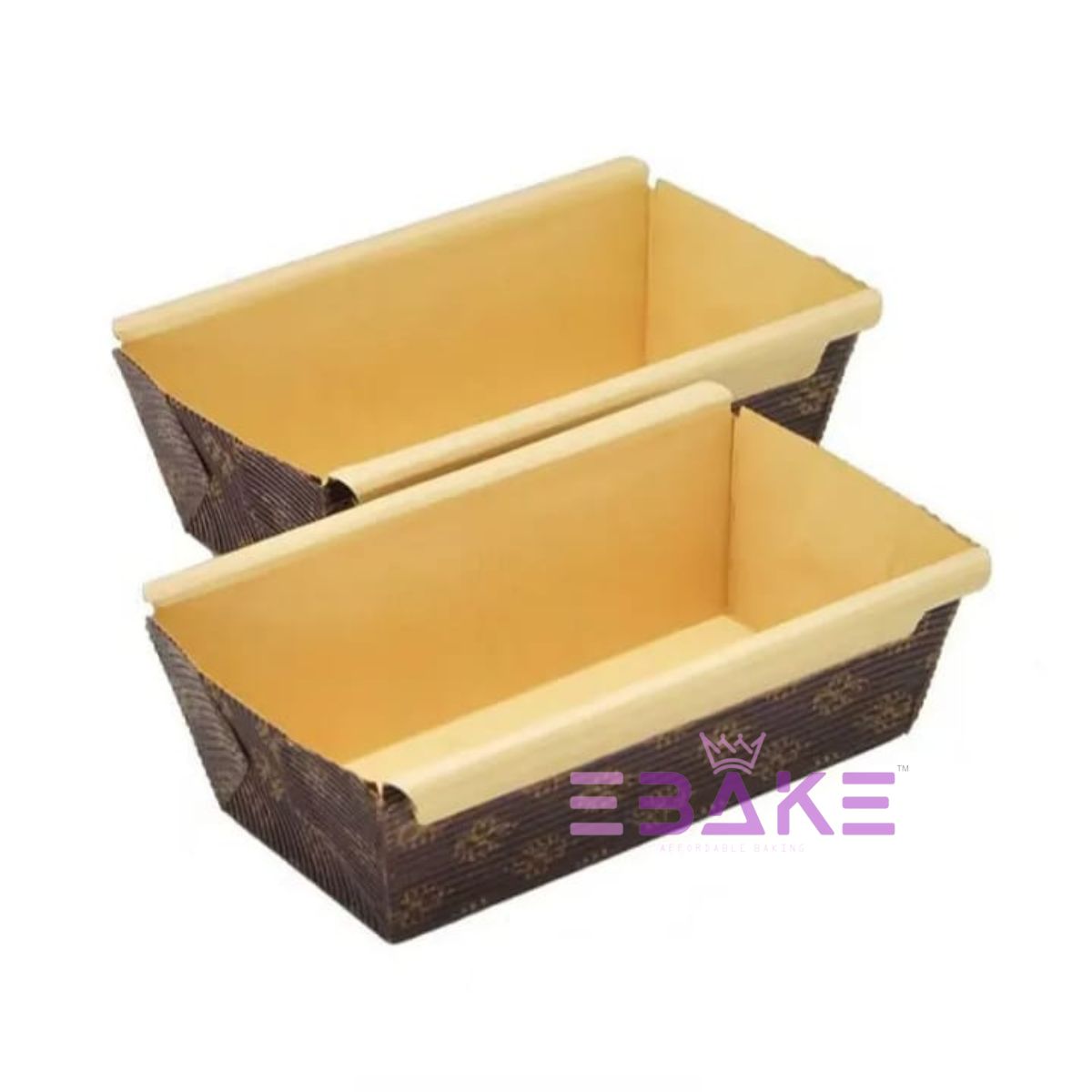 Loaf Cake Mould, Plum Cake Mould Bake And Serve Brown Kraft - Small( Set of 5 Pieces)