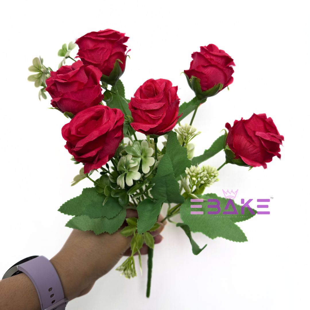 A1263 Red Rose Bunch (6 Roses With Fillers)