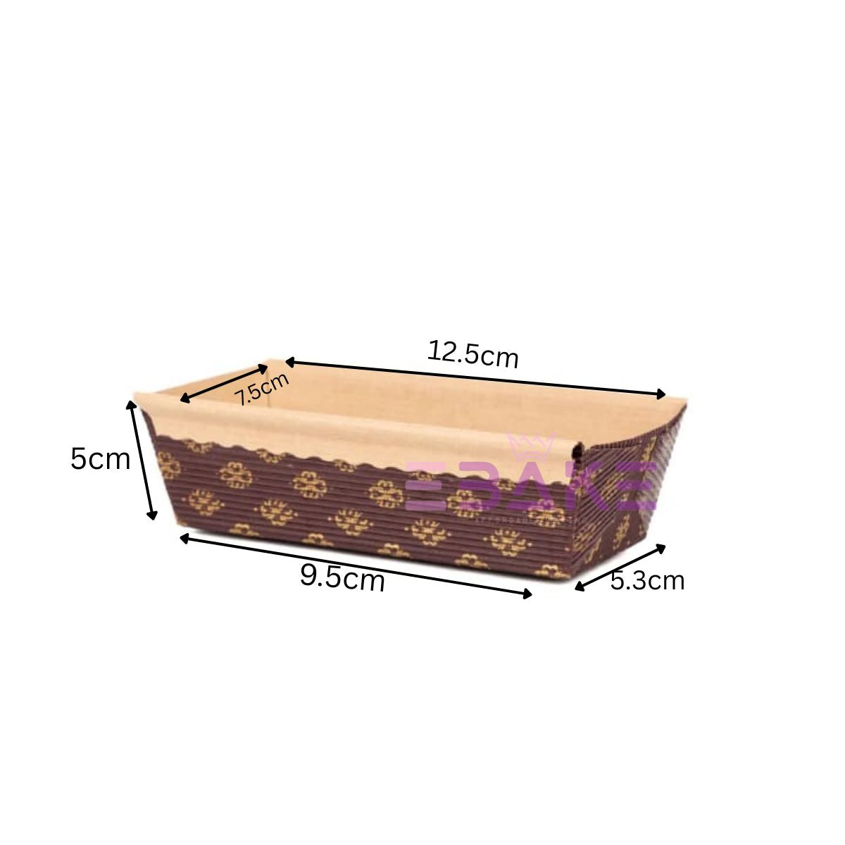 Loaf Cake Mould, Plum Cake Mould Bake And Serve Brown Kraft - Small( Set of 5 Pieces)