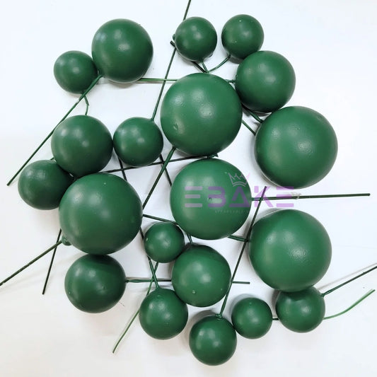 F5 Matte Faux Balls - Dark Green (Set Of 20 Pieces)