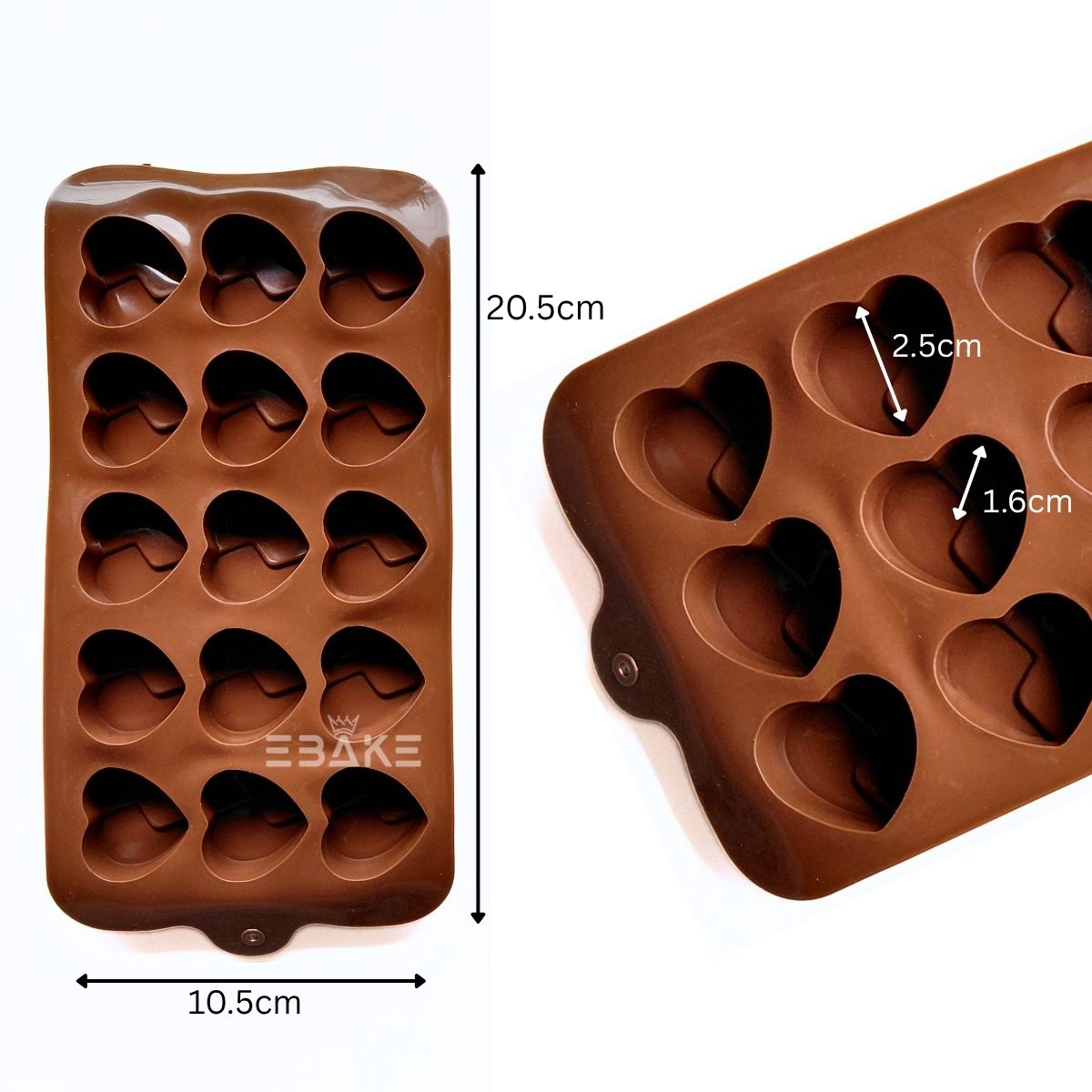 15 Cavity Heart Chocolate Silicone Mould