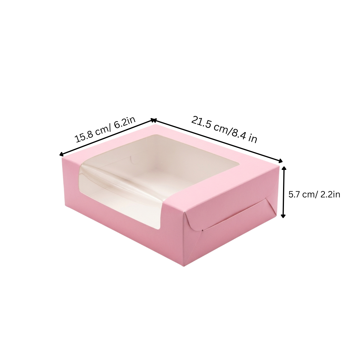 6 Piece Brownie Box Pink