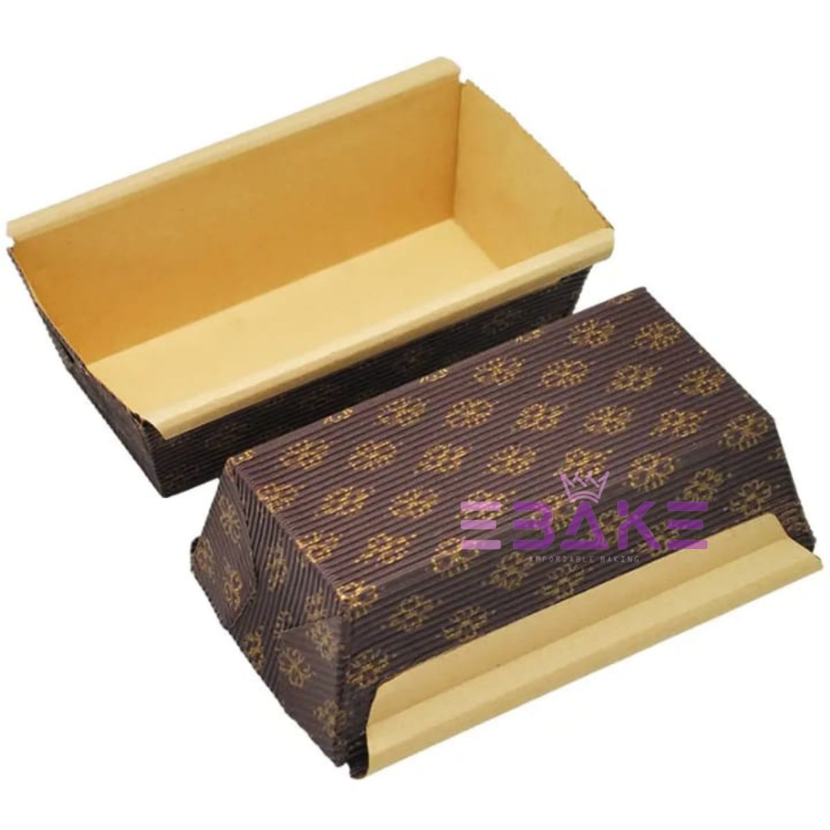 Loaf Cake Mould, Plum Cake Mould Bake And Serve Brown Kraft - Small( Set of 5 Pieces)
