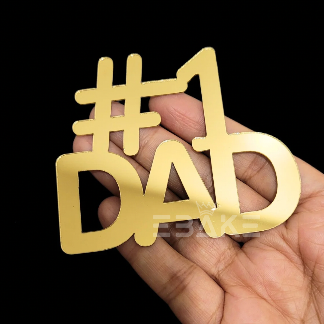 #1 Dad Cutout / Mini Cake Charm